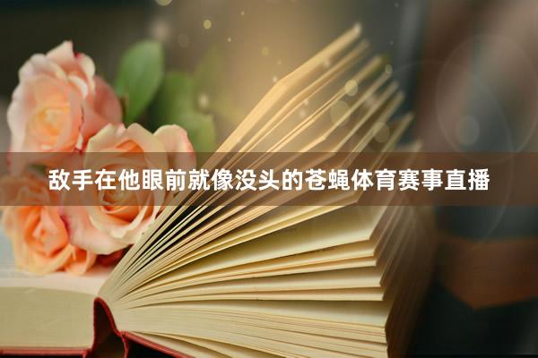 敌手在他眼前就像没头的苍蝇体育赛事直播