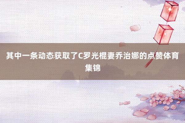 其中一条动态获取了C罗光棍妻乔治娜的点赞体育集锦